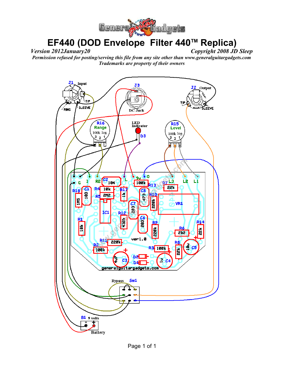EF440 Parts Layout