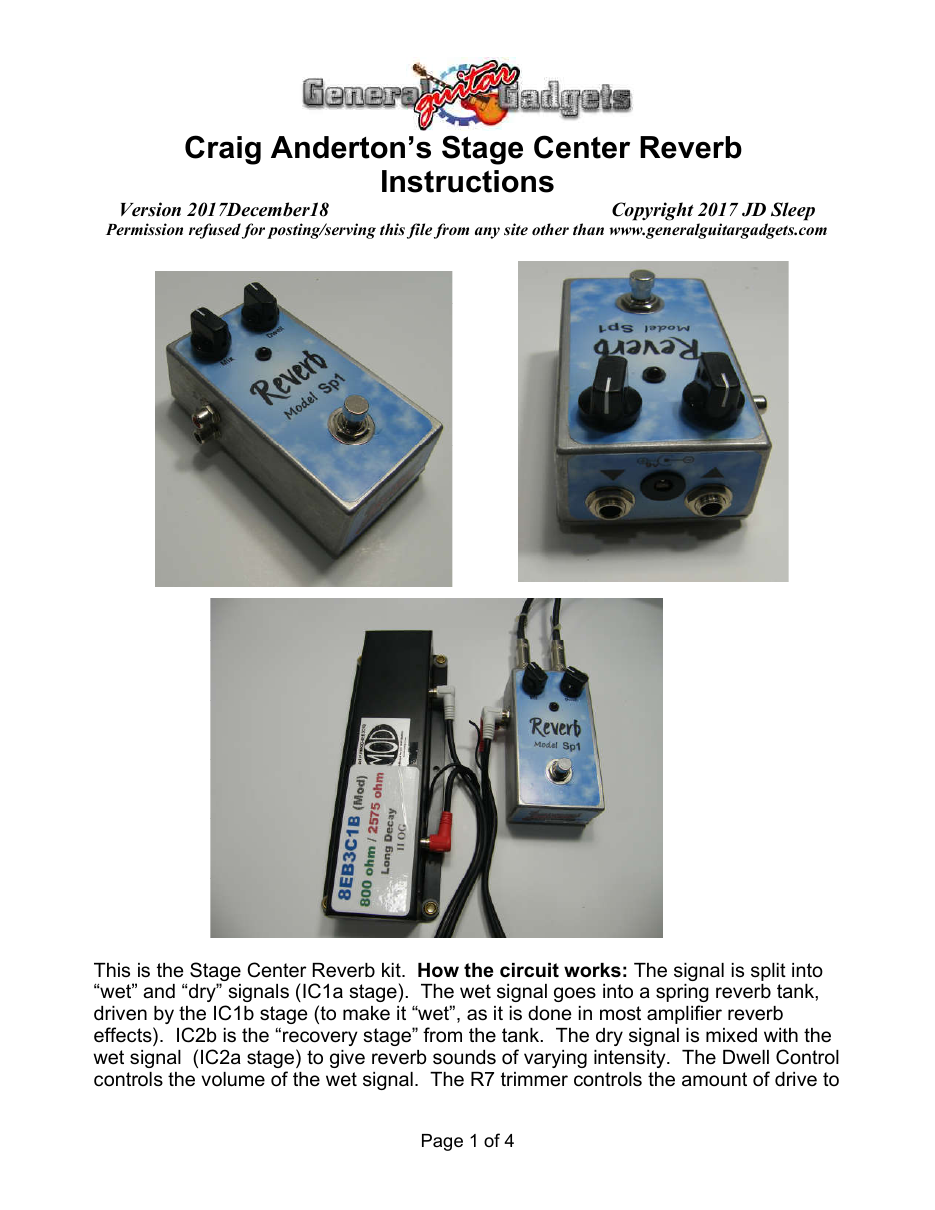 Spring Reverb Instructions