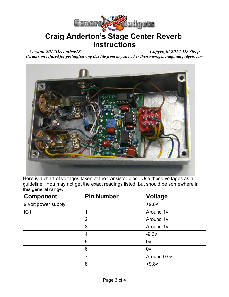 Spring Reverb Instructions